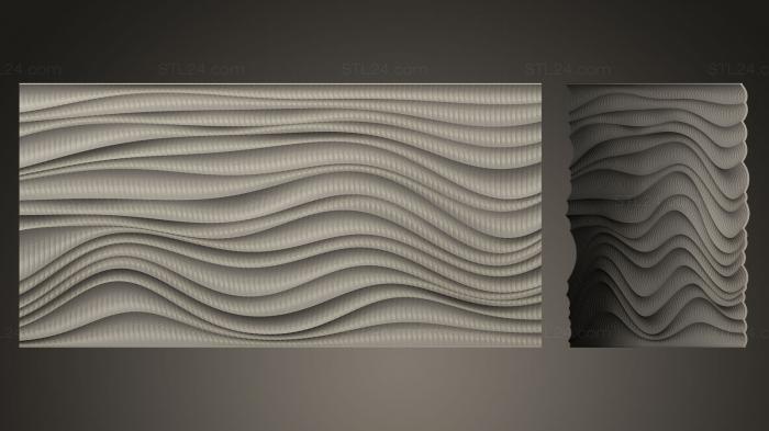 Geometrical panel (Relief 05, PGM_0216) 3D models for cnc